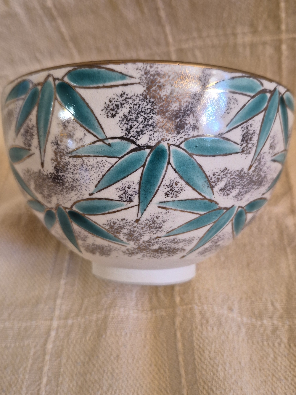 Japanese Tea Bowl Bamboo Pattern